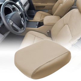 FZJDSD Beige Tan Center Console Cover Armrest Cover Replacement Compatible with Honda Pilot 2009 2010 2011 2012 2013 2014 2015