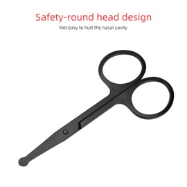 Beard Scissors, Eyebrow Scissors, Stainless Steel Nose Hair Scissors, Set of 2 for Trimming Eyebrows, Nose, Moustache, Eyelashes and Ear Hair