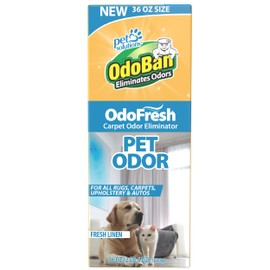 OdoBan OdoFresh Carpet and Room Deodorizer Powder for Home Smells and Odors Including Smoke, Pet Urine, Dogs, and Cat Litter, Made in the USA, Fresh Linen Scent, 36 Ounces