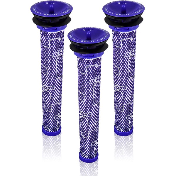 3Pack Pre Filter Replacement for Dyson V6 V7 V8 DC58 DC59 Vacuum, Replaces Part # 965661-01