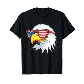 American Flag Patriotic Eagle Shirt Men Boys 4th of July T-Shirt