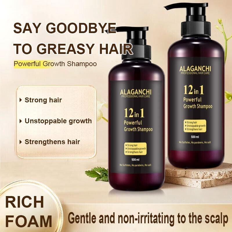Alaganchi Shampoo, Para Hacer Crecer El Cabello, Evita La Caída