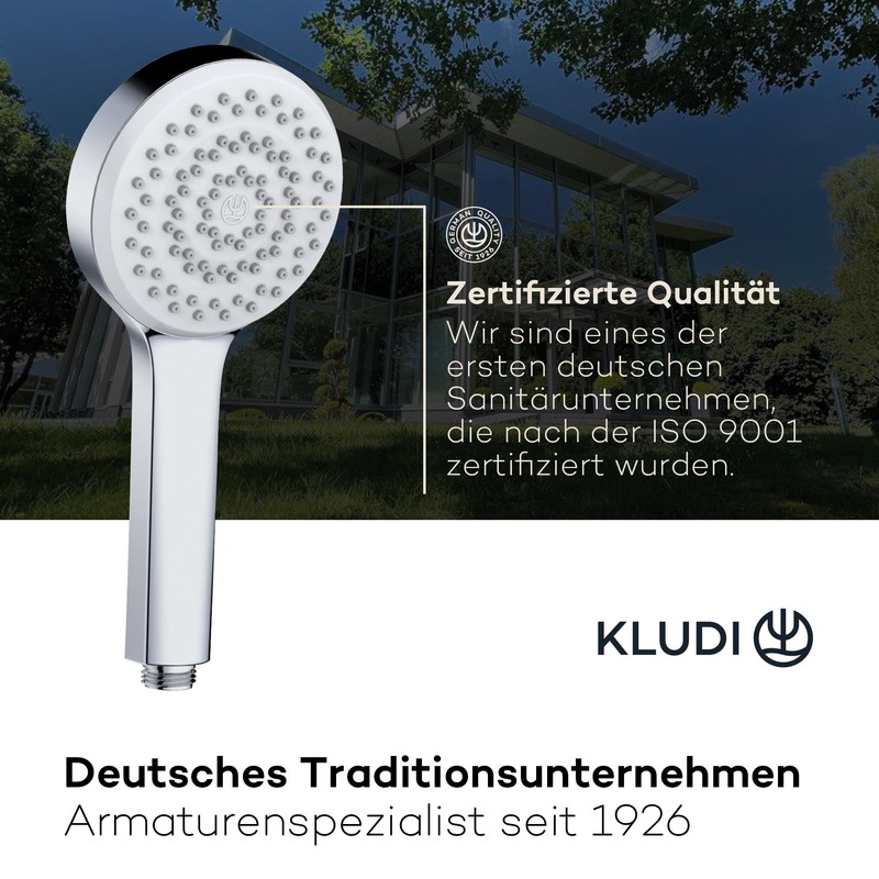 KLUDI -X1 Universal Shower Head Water-Saving Option, Shower Head with