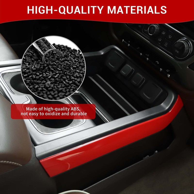 PDKLIN for Silverado Center Console Gear Shift Side Panel Trim