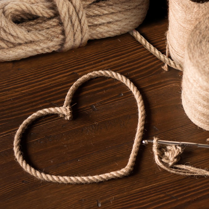 Relaxdays Jute Rope 12 mm, Set of 2 Natural Ropes,
