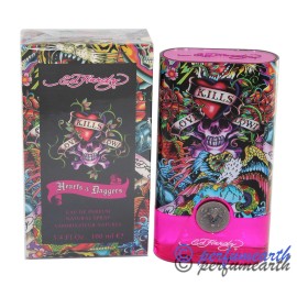 Christian Audigier HEARTS & DAGGERS WOMEN 3.3 / 3.4 OZ EDP SRAPY BY ED HARDY & NEW IN A BOX
