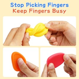 Sensory Fidget Toys, 6Pack Textured Worry Stone Sensory Toys for Kids with Autism, Quiet Fidget Toys for Classroom, Anxiety Relief Sensory Toys for Kids and Adults