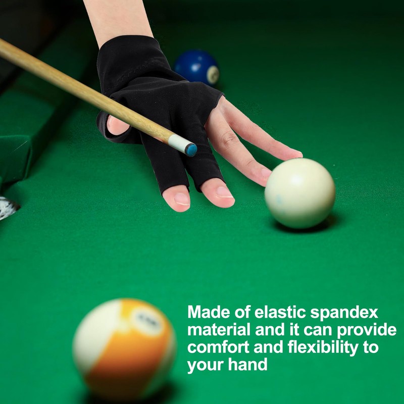MSKS 3 Fingers Show Gloves Quick-Dry Breathable Anti Slip Billiard