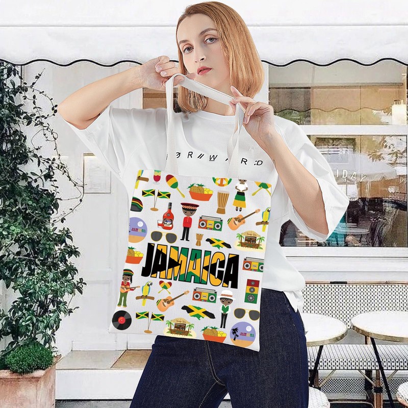 LEVLO Jamaica Tote Bag Jamaica Travel Gift Jamaica Country Trip