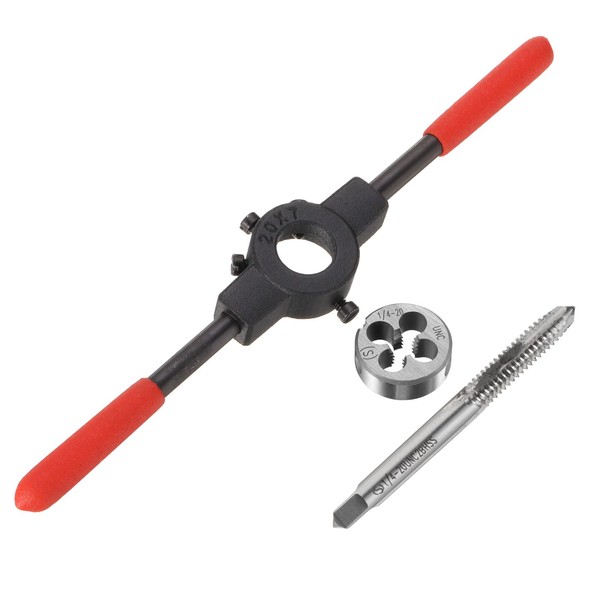 uxcell 1/4-20 UNC Tap and Die Set 20mm Round Die