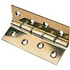Merriway BH02211 Solid Polished Brass 100mm-2 Pcs Hinge DSW 100mm,