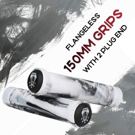 VOKUL Handlebar Grips for Pro Stunt Scooters / BXM Hand Grips for Bicycles with Handlebar Ends Bicycle Handlebar Grips Length 145 mm - 150 mm, Diameter 35 mm, Pack of 2