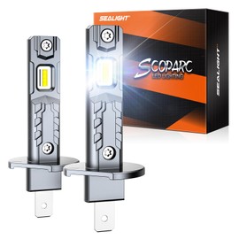 SEALIGHT H1 Fog Bulbs, 30000LM Super Brighterness 1:1 Mini Size, 6500K Cool White Fog Lights with 15000RPM Cooling Fan, 3 Minutes Inatallation, Pack of 2