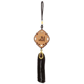 Muslim Pendant,Muslim Hanging Pendants,Muslim Car Decoration,Islamic Car Hanger,Small Quran for Car,Trim Muslim Car Hanging Ornaments Imitation Wood Islamic Hanging Pendants Car Decoration(140213)