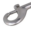 BQLZR 90mm Silver Keychain Strap 304 Stainless Steel Round Swivel