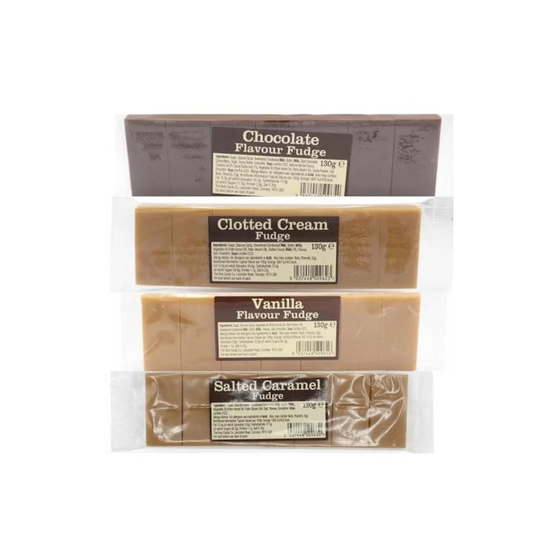 Fudge Lovers Gift Set containing four delicious bars of 130g