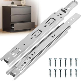 OURSHOM 20 Inch Drawer Slides 1 Pairs (2pcs) Heavy Duty Full Extension Ball Bearing, Side Mount Drawer Rails, 20" Drawer Slide Glides for Dresser, Cabinet, Kitchen - Draw slides Sliders 100LB Capacity