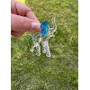 Unmarked Elephant Hand Blown Glass Figurine, Rear-view Mirror Car Accessories