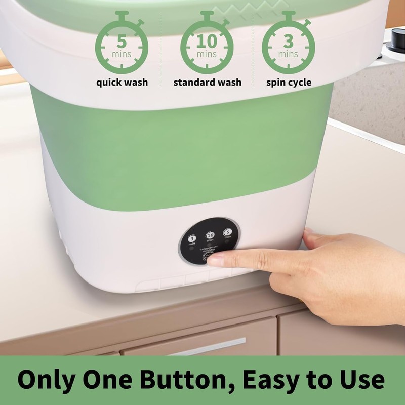 Portable Washing Machine, 16L Upgraded Mini Washer with Spin Basket