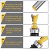 sourcing map 2pcs Dovetail Router Bits 1/4" Shank 1/2+5/8" Dia