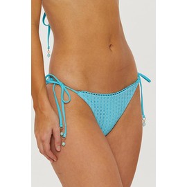 Isabella Rose Women's Standard Catalina Tie Side Bikini Bottom, Cheeky Coverage, Swimwear Separates, Aquamarine
