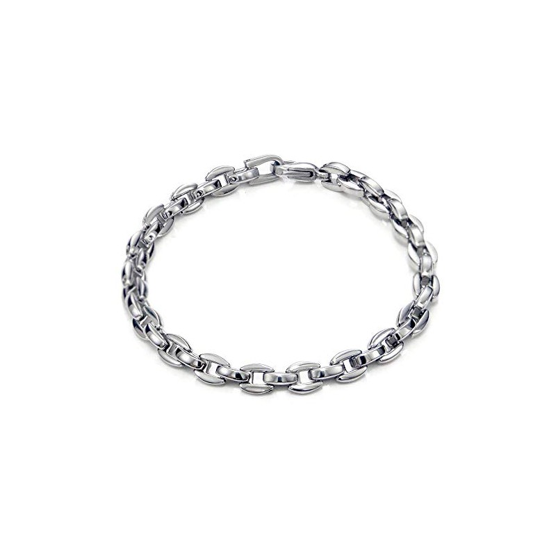 Men's 5MM Titanium Oval Link Bracelet 9"