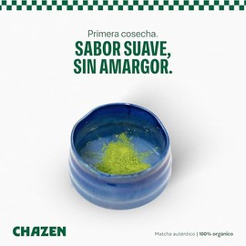 Matcha Ceremonial Orgánico – CHAZEN – Primera Cosecha, Japonés, 100g | 100% Puro y sin endulzar. Perfil suave sin amargor. Ideal para matcha latte, smoothies y estilo tradicional