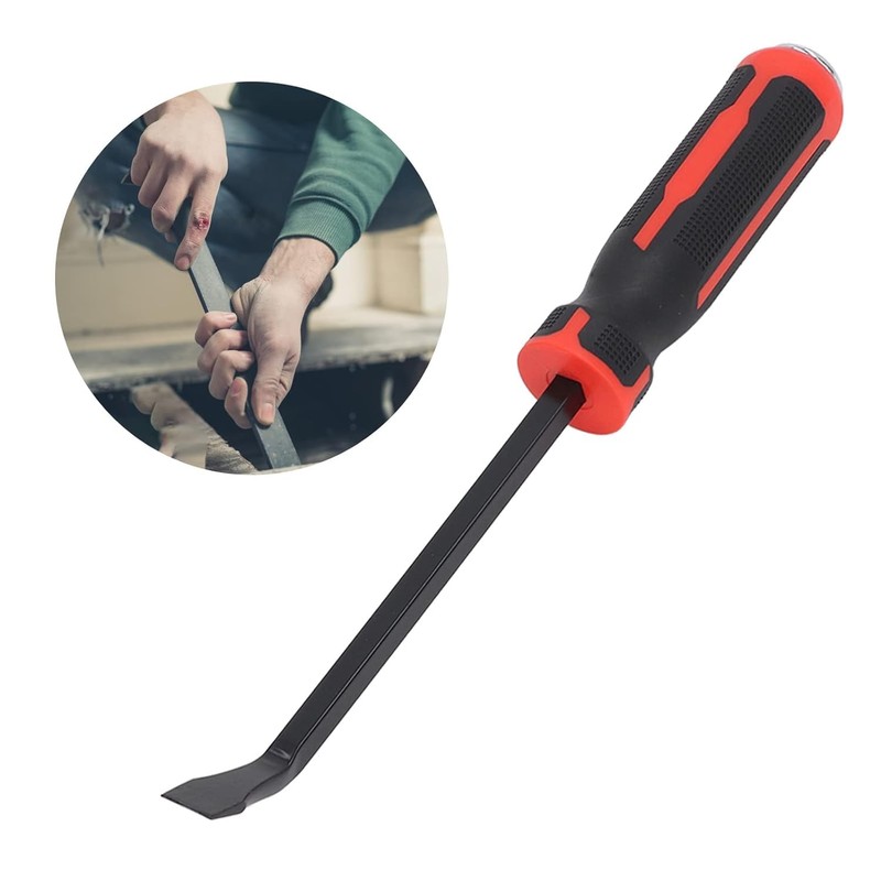 Ezweiji Pry Bar, Professional Pry Bar with Plastic Soft Grip