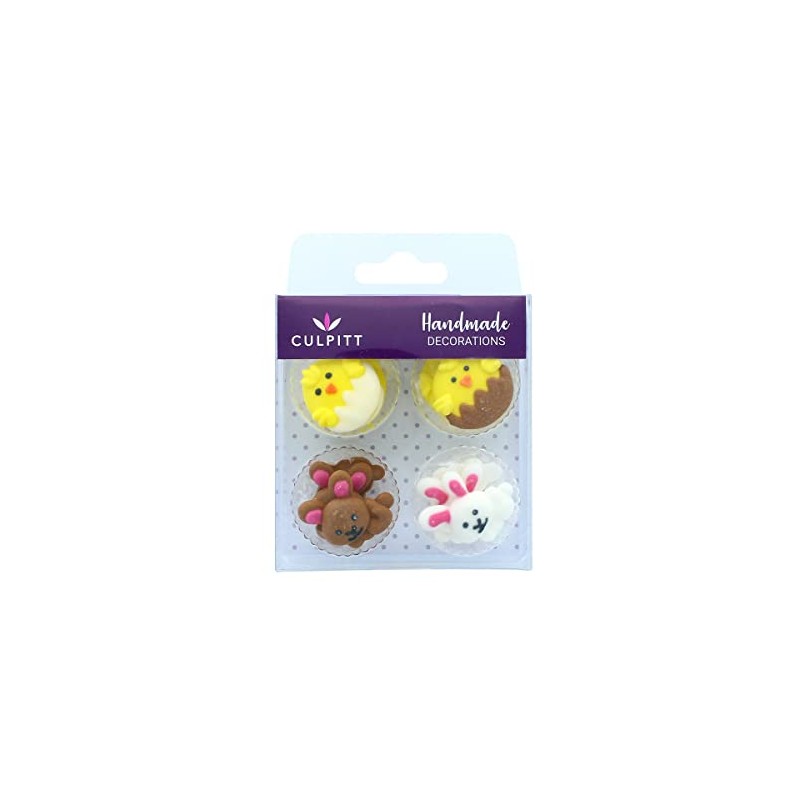Culpitt Cute Easter Bunny & Chicks Sugar Piping's, Sugar Decorations