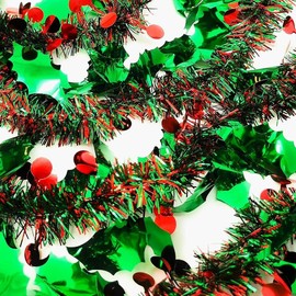 YLAB - 3 Strands of Holly Berry Tinsel (6 meters in total)