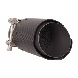 TOPAZ Tail Throat Carbon Fiber Exhaust Pipe Muffler Tip 70mm In 89mm Out 160mm Length
