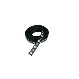 1/4" Thin Paw Print Single Faced Satin Ribbon Rolled up 4 Yards Polyester Choose Color (Black)