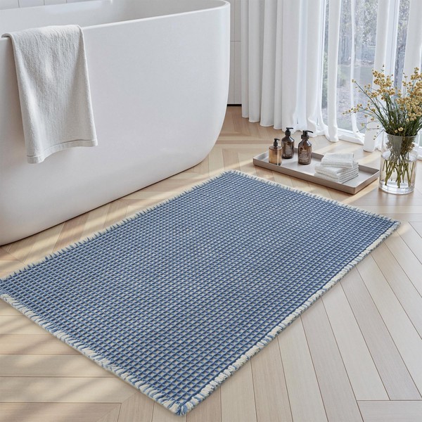 SIXHOME Waffle Bath Mat Non Slip anti Mould Mat for