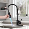 DJS Kitchen Faucets with Pull Down Sprayer LED Light Single