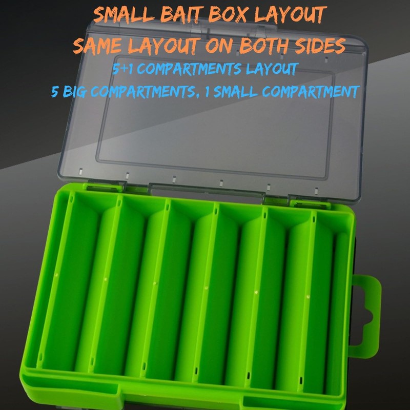 Boxonly Waterproof Double-Sided Fishing Tackle Storage Box – Small Orange