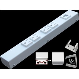 12” Hardwired Power Strip (NO Power Cord), 4 Vertical Outlets (NOT Tamper Resistant), NO Ears (Without mounting tabs), 15A (NOT a 20 Amp Unit), USB, White
