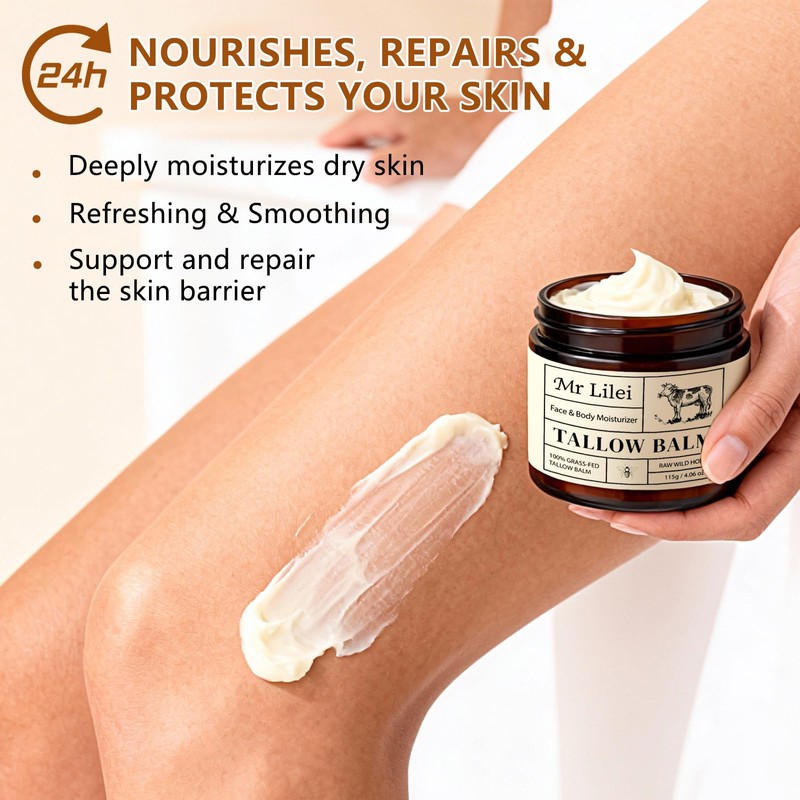 Beef Tallow for Skin, Beef Tallow and Honey Balm, Face