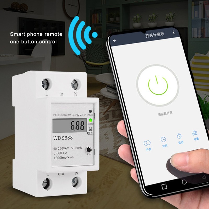 WDS688 Smart Energy Meter Single Phase Multi Function Remote Control