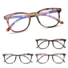 Dolarosey Reading Glasses For Women,Blue Light Blocking Computer Readers, Fashion Pattern Print Eyeglasses,Cheaters(3.5)