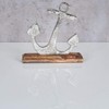 levandeo Anchor Sculpture 18 x 22 cm Silver Mango Wood