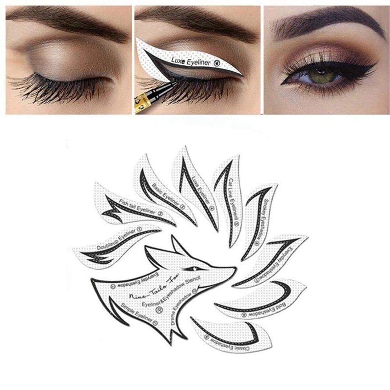 Kagodri Eye Makeup Template Stickers, 24pcs Template Eye Makeup Tools,