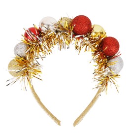 Amariver Disco Ball Headband Gold Red Disco Headbands for Women 70's Party Decorations Disco Part Decorations for Women Girls Disco Ball Headband Birthday Party