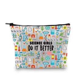 BDPWSS Science Makeup Bag Science Lover Gift Chemistry Biology Teacher Gift For Scientist Chemist Lab Technician Merchandise (Science do better bag)