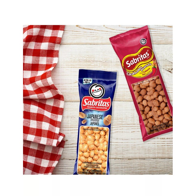 Sabritas Peanuts 4 flavors Variety Pack(30 Packs )