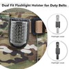 ZGGAZCA Flashlight Holder Duty Belt Basketweave Leather Pouch Accessories for
