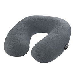 Lewis N. Clark Comfort Neck Travel Pillow: Airplane Pillow and Cervical Neck Pillow for Kids + Adults, Contour Pillow with Neck Support - Gray
