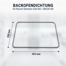 Oven Door Seal for Bosch Siemens 626168 00626168 All-Round 4 Hooks Oven Seal Rubber Sealing Rubber Oven Doors Also for Siemens, Neff, Constructa