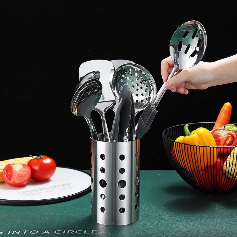 Stainless Steel Cooking Utensils Set, Berglander 13 Pieces Kitchen Utensils