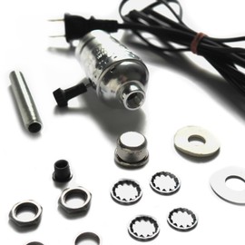 Lamp Wiring Kit - Beginner Friendly Lamp Making Kit For Making and Repairing Old Lamps - Nickel Silver Socket - 8 Foot Long Black Cord - Build Your Own Lamp With a Lamp Kit