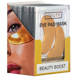 YEAUTY Beauty Boost Eye Pad Mask, the Super Soft Eye Pads with the Luxurious Anti-Ageing Serum Made of Ceramides, Hyaluronic and Vitamin A, Reduces Dark Circles and Smooths the Eye Area - Pack of 25